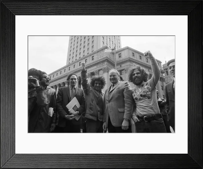 Framed Print : William Kunstler With Hippie Clients Framed Print : William Kunstler With Hippie Clients