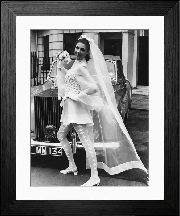 Framed Print : Model in Unconventional Wedding Dress Framed Print : Model in Unconventional Wedding Dress