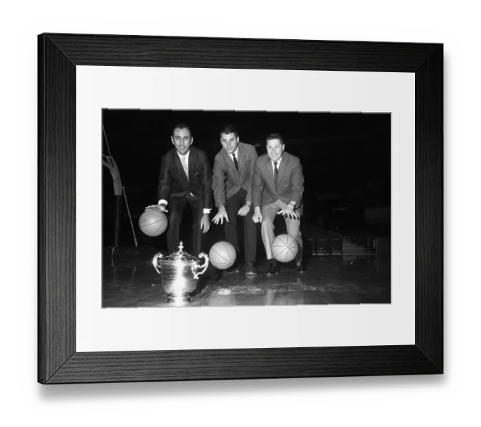Framed Print : College Basketball Coaches Dribble Toward Trophy Framed Print : College Basketball Coaches Dribble Toward Trophy