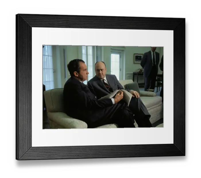 Framed Print : Richard Nixon Sitting with Melvin Laird Framed Print : Richard Nixon Sitting with Melvin Laird