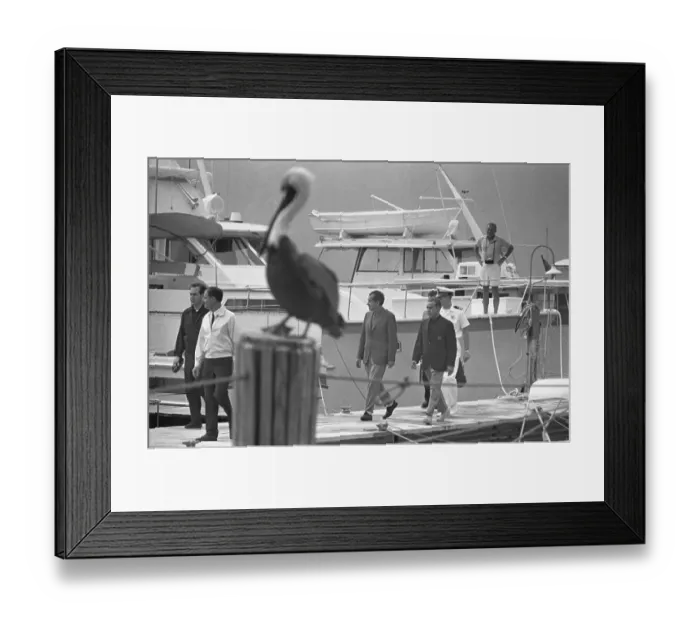 Framed Print : Richard Nixon and C.G. Bebe Rebozo Framed Print : Richard Nixon and C.G. Bebe Rebozo