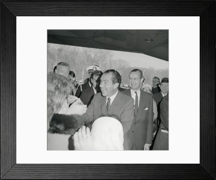 Framed Print : Richard Nixon Greeting CIA Employees with Richard Helms Framed Print : Richard Nixon Greeting CIA Employees with Richard Helms