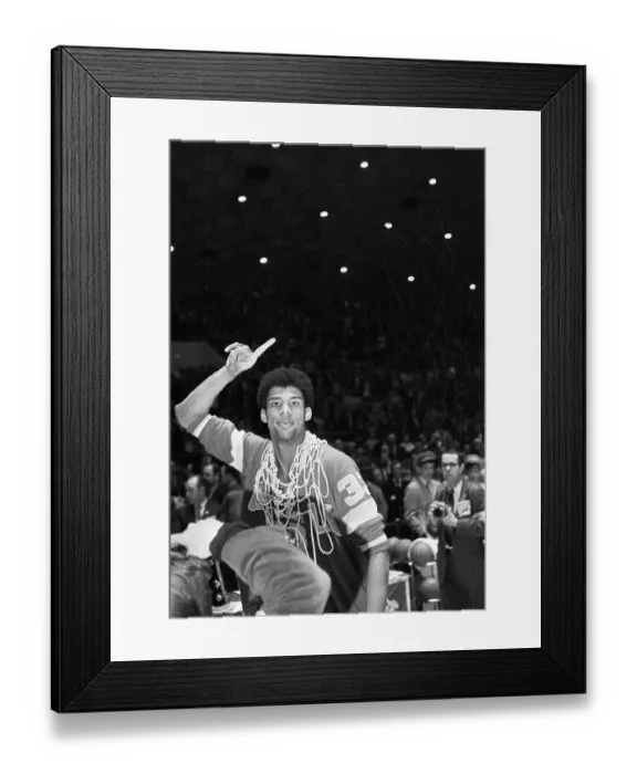 Framed Print : Lew Alcindor with Finger in Air Number One Framed Print : Lew Alcindor with Finger in Air Number One