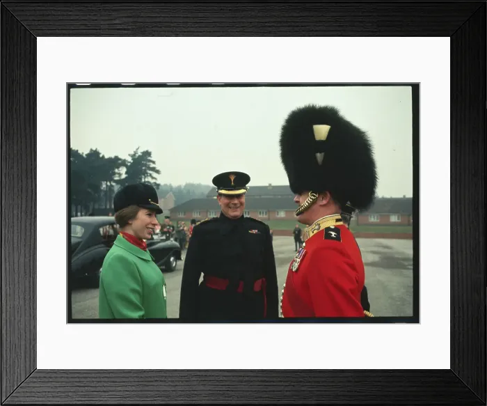 Framed Print : Princess Anne Talking with Welsh Guard Framed Print : Princess Anne Talking with Welsh Guard