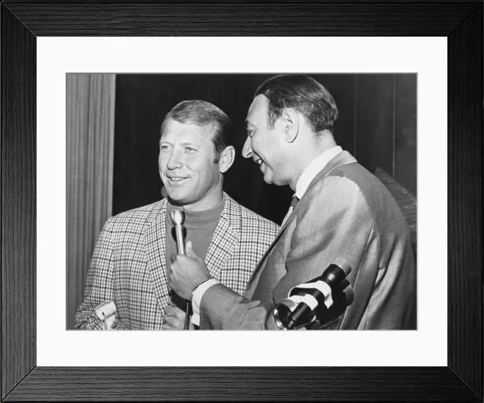 Framed Print : Howard Cosell Interviews Mickey Mantle Framed Print : Howard Cosell Interviews Mickey Mantle
