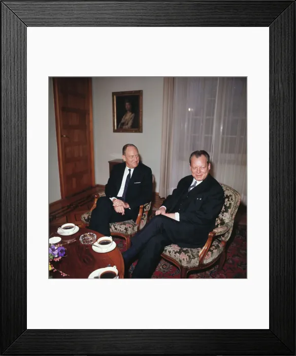 Framed Print : William P. Rogers and Willy Brandt Together Framed Print : William P. Rogers and Willy Brandt Together
