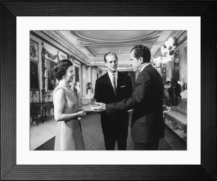 Framed Print : Richard Nixon With Queen Elizabeth and Prince Philip Framed Print : Richard Nixon With Queen Elizabeth and Prince Philip
