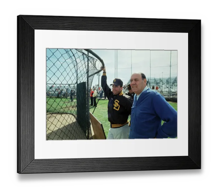 Framed Print : Preston Gomez and E. J. Bavasi at Bat Cage Framed Print : Preston Gomez and E. J. Bavasi at Bat Cage
