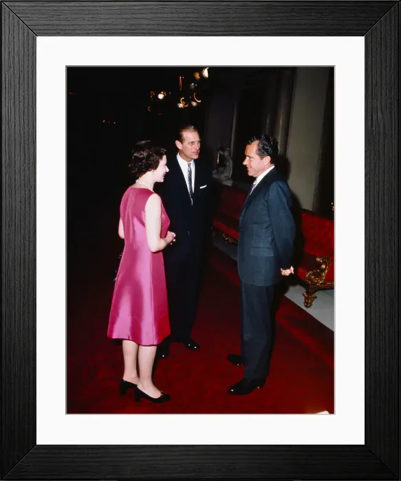 Framed Print : President Nixon Having Lunch with Royal Family Framed Print : President Nixon Having Lunch with Royal Family