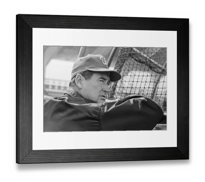 Framed Print : Ted Williams Standing by Cage Framed Print : Ted Williams Standing by Cage