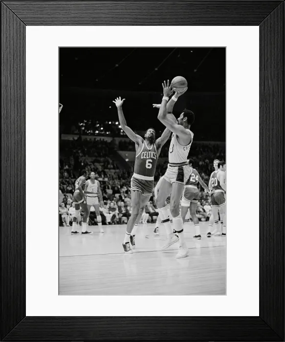 Framed Print : Wilt Chamberlain and Bill Russell Playing Basketball Framed Print : Wilt Chamberlain and Bill Russell Playing Basketball
