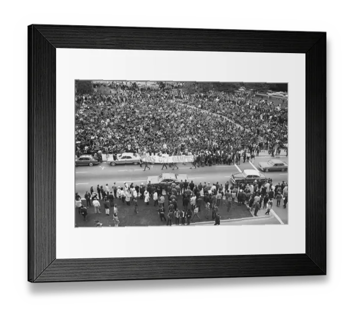 Framed Print : Aerial View of Berkeley Students Protesting 1969 Framed Print : Aerial View of Berkeley Students Protesting 1969