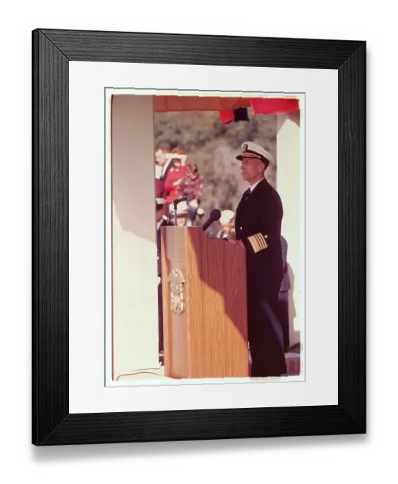 Framed Print : Admiral Thomas H. Moorer at the Podium Framed Print : Admiral Thomas H. Moorer at the Podium