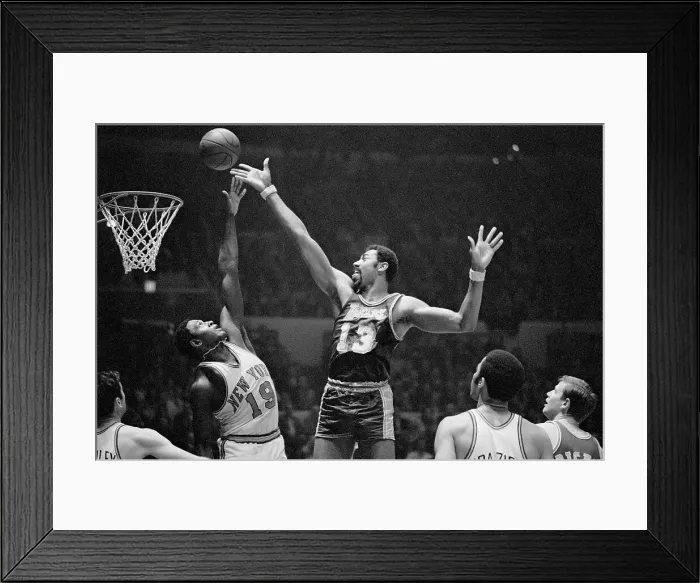 Framed Print : Basketball Players Jumping for Rebound Framed Print : Basketball Players Jumping for Rebound