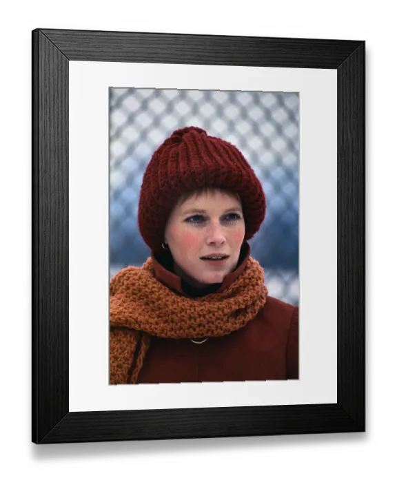 Framed Print : Mia Farrow Preparing to Play Tennis Framed Print : Mia Farrow Preparing to Play Tennis