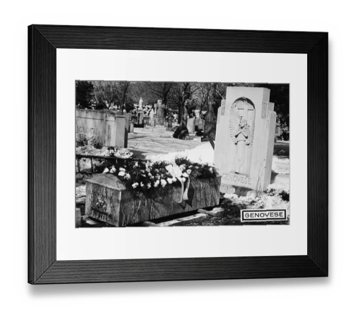 Framed Print : Coffin at Outdoor Charles Luciano Crypt Framed Print : Coffin at Outdoor Charles Luciano Crypt