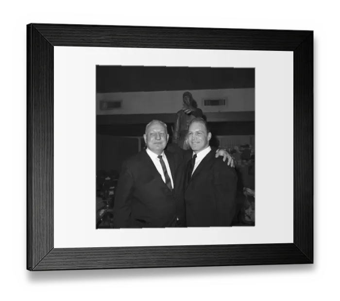 Framed Print : Ice Hockey Player Bobby Hull with His Father Framed Print : Ice Hockey Player Bobby Hull with His Father