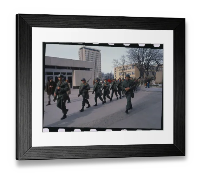 Framed Print : National Guard at University of Wisconsin Campus Framed Print : National Guard at University of Wisconsin Campus
