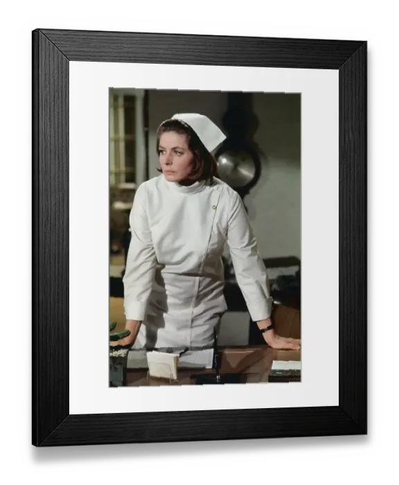 Framed Print : Ingrid Bergman Playing a Nurse Framed Print : Ingrid Bergman Playing a Nurse