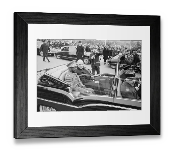 Framed Print : Bokassa and de Gaulle In Paris, France Framed Print : Bokassa and de Gaulle In Paris, France