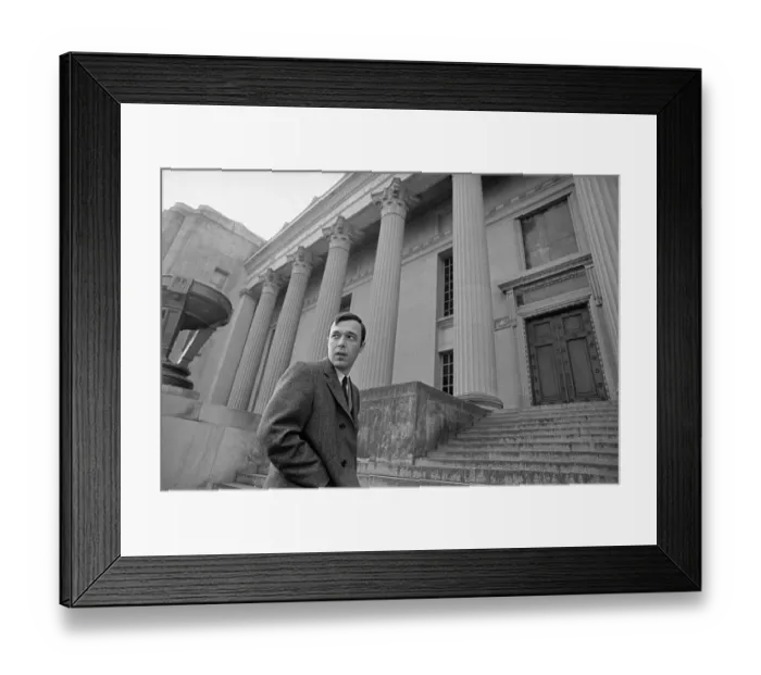 Framed Print : Perry Russo Walking up Court Steps Framed Print : Perry Russo Walking up Court Steps
