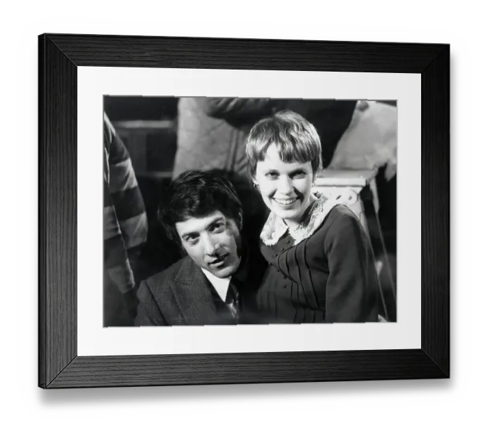 Framed Print : Mia Farrow and Dustin Hoffman in John and Mary Framed Print : Mia Farrow and Dustin Hoffman in John and Mary