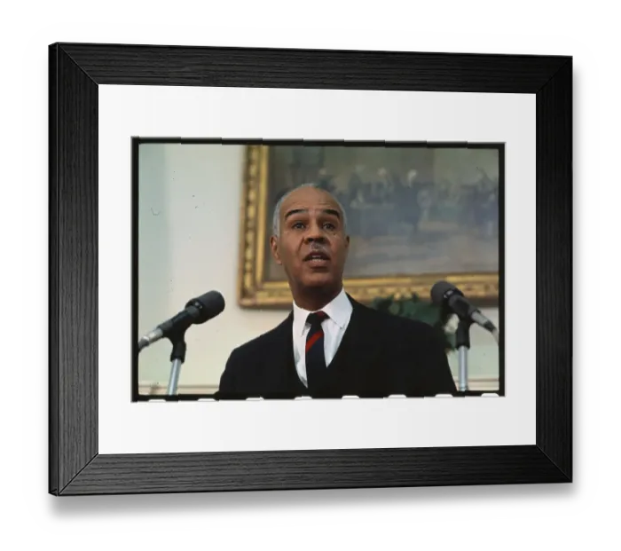 Framed Print : Roy Wilkins Meeting in Press Conference Framed Print : Roy Wilkins Meeting in Press Conference