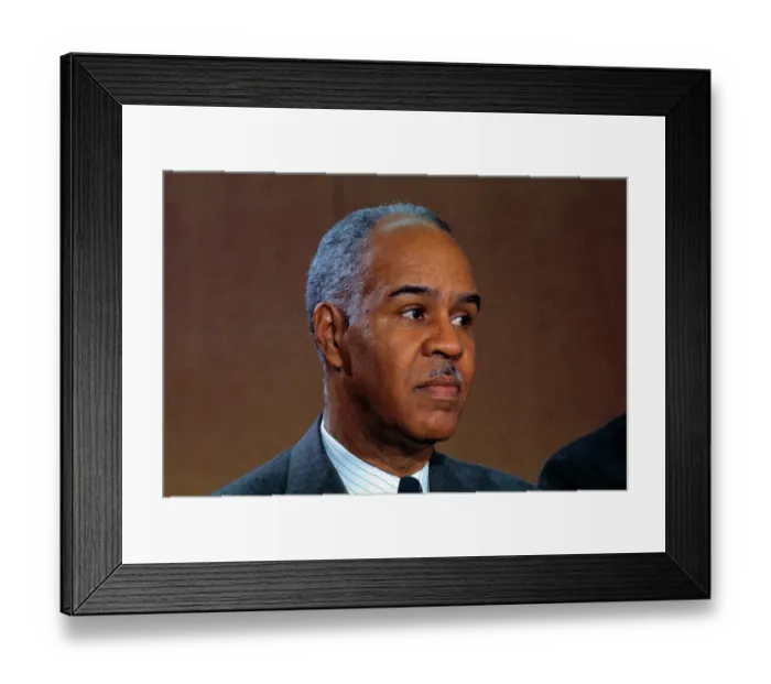 Framed Print : Roy Wilkins Meeting in Press Conference Framed Print : Roy Wilkins Meeting in Press Conference