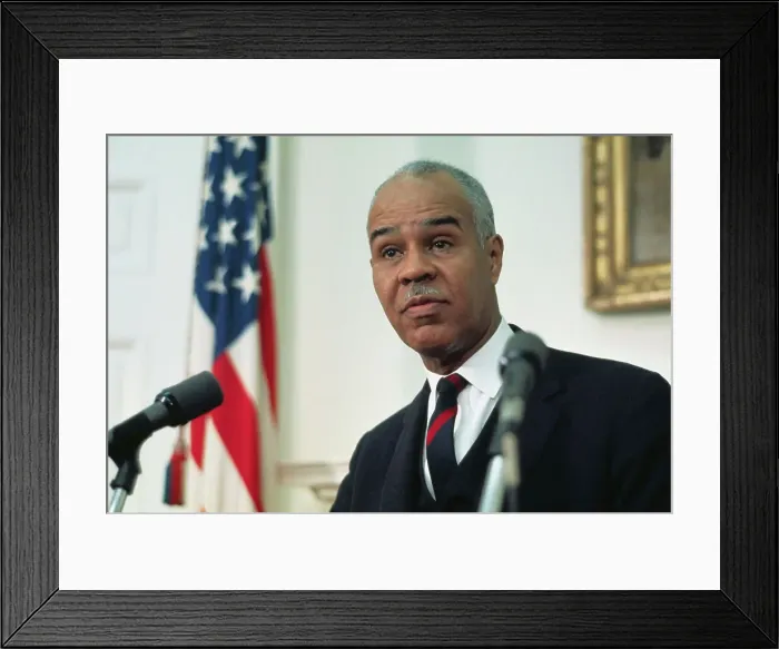 Framed Print : Roy Wilkins Meeting in Press Conference Framed Print : Roy Wilkins Meeting in Press Conference