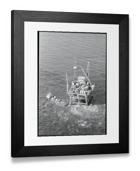 Framed Print : Off Shore Oil Rig