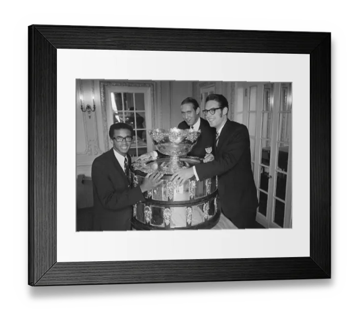 Framed Print : American Davis Cup Tennis Team with Trophy Framed Print : American Davis Cup Tennis Team with Trophy