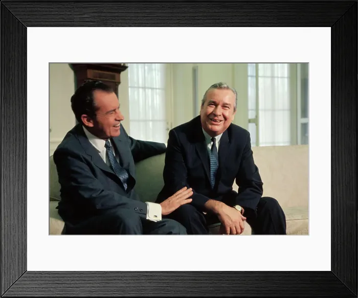 Framed Print : Richard Nixon Meeting with James Rhodes Framed Print : Richard Nixon Meeting with James Rhodes