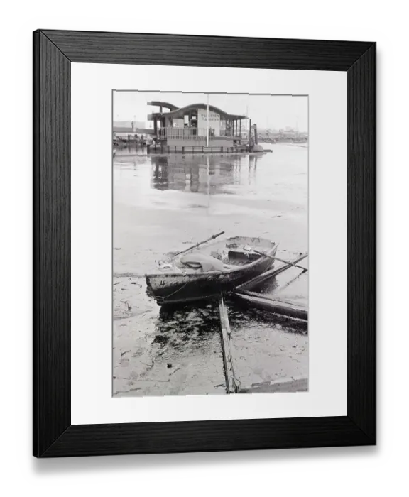Framed Print : Oil-Slicked Boat Washed On Oiled Beach Framed Print : Oil-Slicked Boat Washed On Oiled Beach
