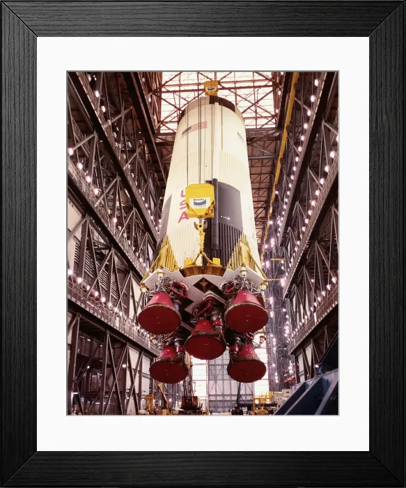 Framed Print : Saturn V Being Placed on Apollo 10 Framed Print : Saturn V Being Placed on Apollo 10