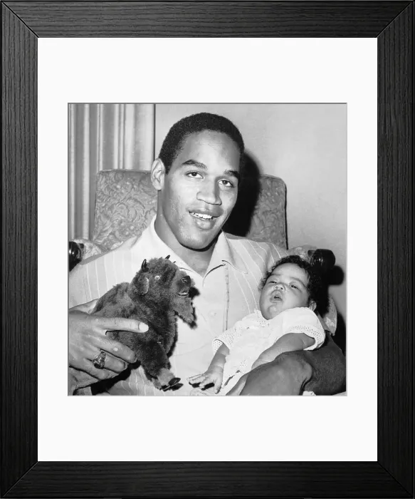 Framed Print : O.J. Simpson and his Daughter Arnelle