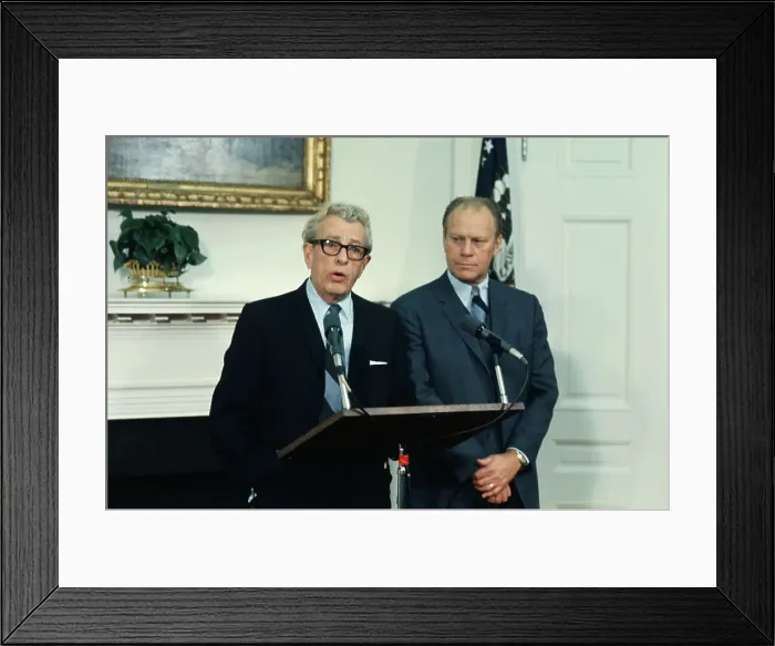 Framed Print : Everett Dirksen and Gerald Ford Addressing Newsmen Framed Print : Everett Dirksen and Gerald Ford Addressing Newsmen