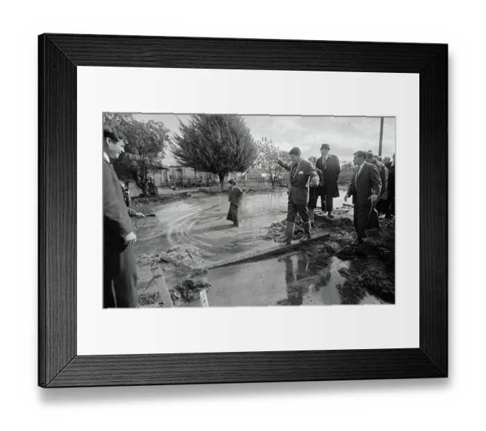 Framed Print : Ronald Reagan Crossing a Plank Framed Print : Ronald Reagan Crossing a Plank
