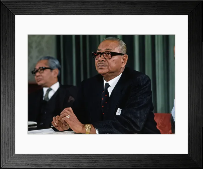 Framed Print : Tunku Abdul Rahman Speaking at a Press Conference Framed Print : Tunku Abdul Rahman Speaking at a Press Conference