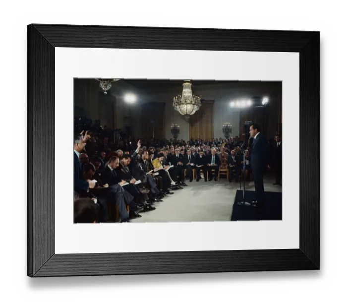 Framed Print : Richard M. Nixon Holding a Press Conference Framed Print : Richard M. Nixon Holding a Press Conference