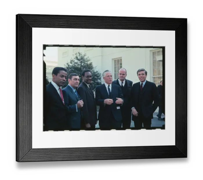 Framed Print : George Romney Posing with New Assistant Secretaries Framed Print : George Romney Posing with New Assistant Secretaries