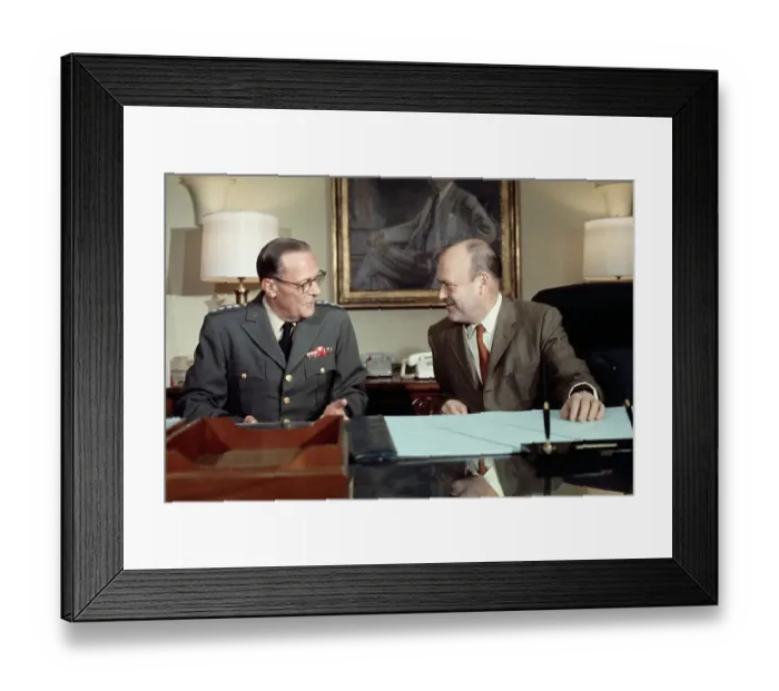 Framed Print : Melvin Laird Conferring with General Earle Wheeler Framed Print : Melvin Laird Conferring with General Earle Wheeler