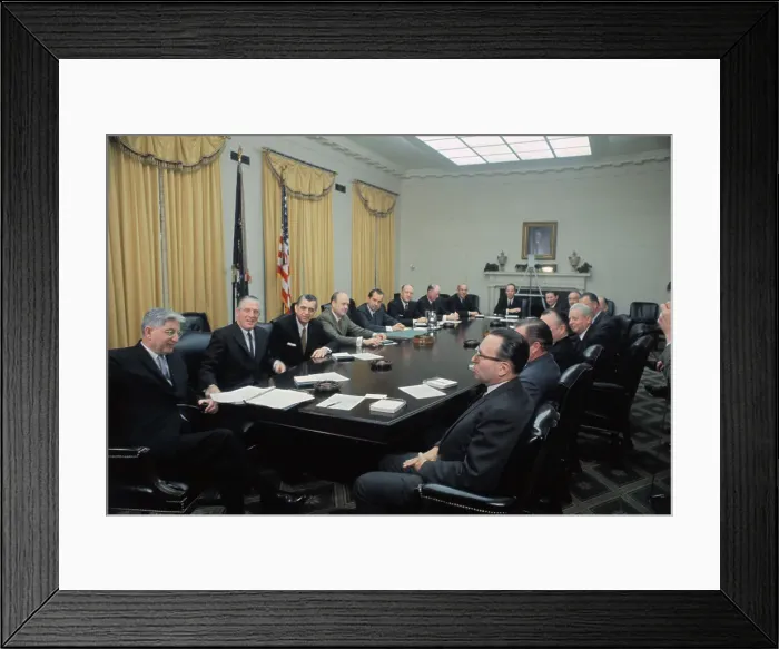 Framed Print : Richard Nixon Holding Meeting with Cabinet Framed Print : Richard Nixon Holding Meeting with Cabinet