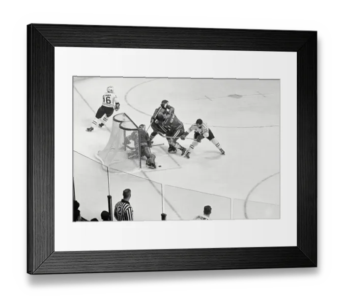 Framed Print : Goalie Blocking Shot Framed Print : Goalie Blocking Shot