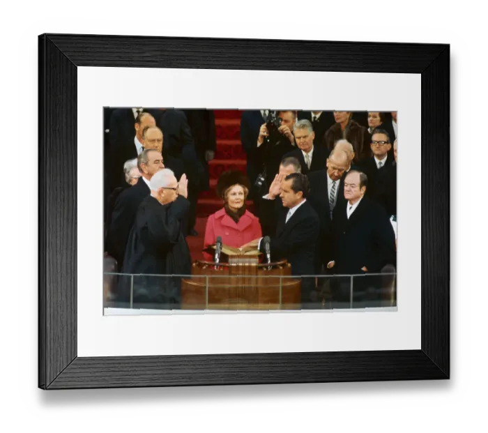 Framed Print : Earl Warren Swearing in President Richard Nixon Framed Print : Earl Warren Swearing in President Richard Nixon