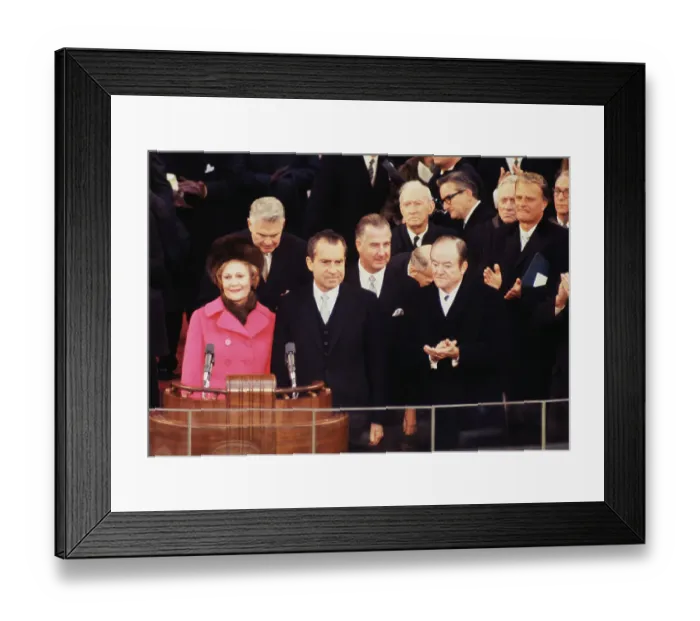 Framed Print : Richard Nixon Arriving at Inaugural Stand Framed Print : Richard Nixon Arriving at Inaugural Stand