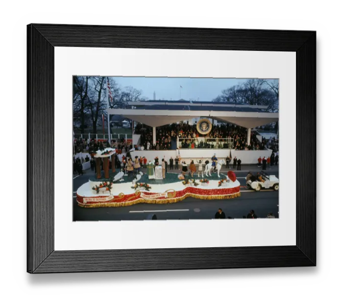 Framed Print : California Float Passing Stand with Richard Nixon Framed Print : California Float Passing Stand with Richard Nixon