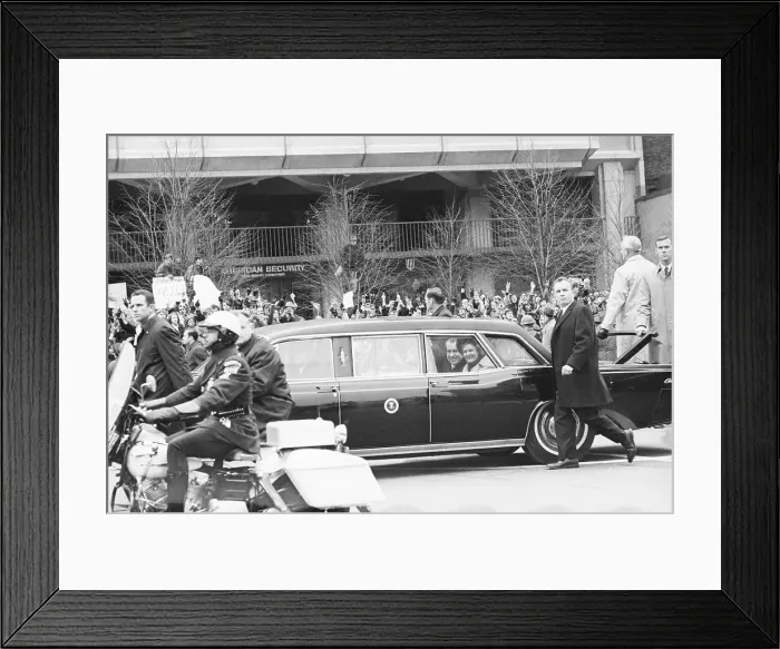 Framed Print : President and Mrs. Nixon in Limousine Framed Print : President and Mrs. Nixon in Limousine