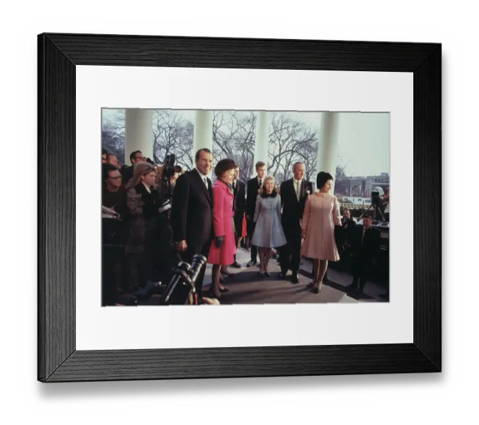 Framed Print : Nixon Family with Lyndon Johnson at White House Framed Print : Nixon Family with Lyndon Johnson at White House