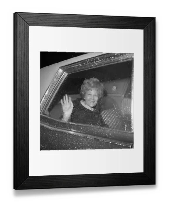 Framed Print : Pat Nixon Waving out Car Window