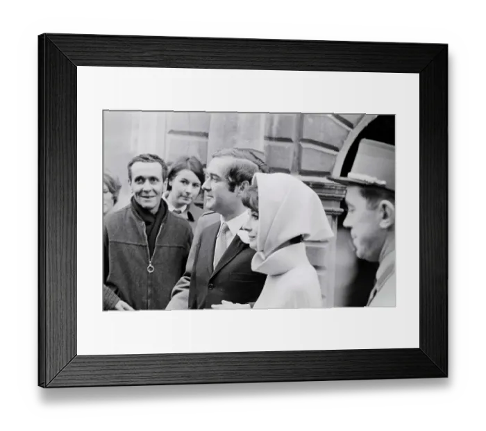 Framed Print : Audrey Hepburn and Andrea Dotti After Their Wedding Ceremony Framed Print : Audrey Hepburn and Andrea Dotti After Their Wedding Ceremony